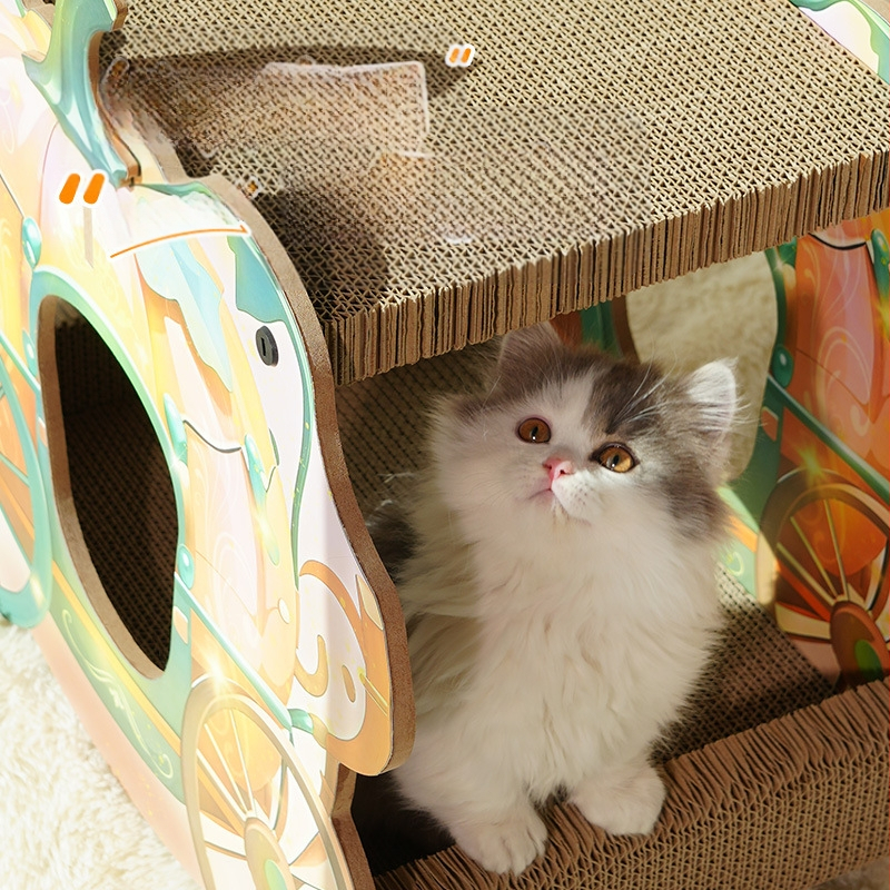 Töklámpás autós kétrétegű macskakaparó tábla macskafészek integrált tartós kopásálló dömping négy évszak univerzális macskajáték