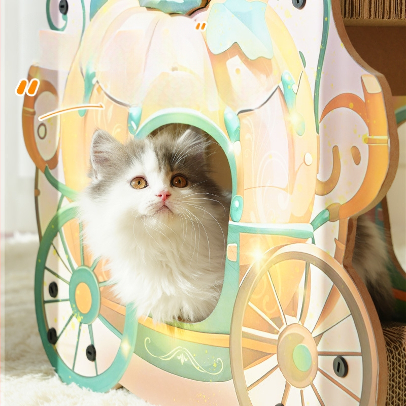 Töklámpás autós kétrétegű macskakaparó tábla macskafészek integrált tartós kopásálló dömping négy évszak univerzális macskajáték