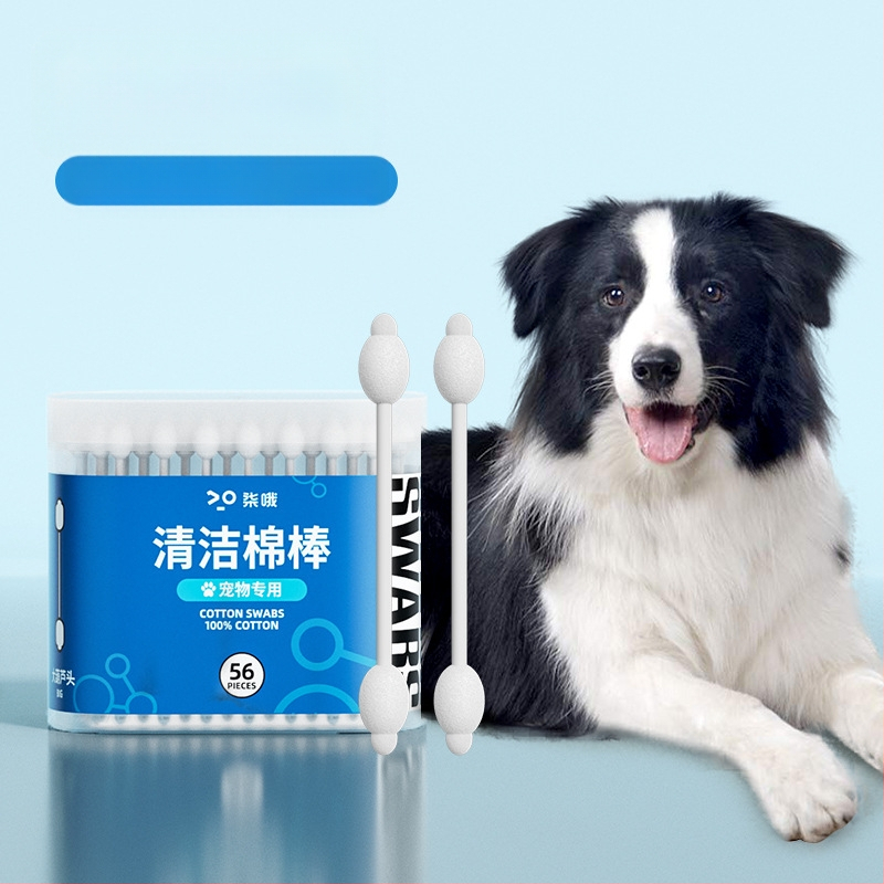 Lemmikloomade kõrvapuhastusvatitups 110 tk koera kõrvavaigu kõrvalõhna eeterliku õli vatitups kassi kõrvapuhastusvedelik kõrvapesuvedelik