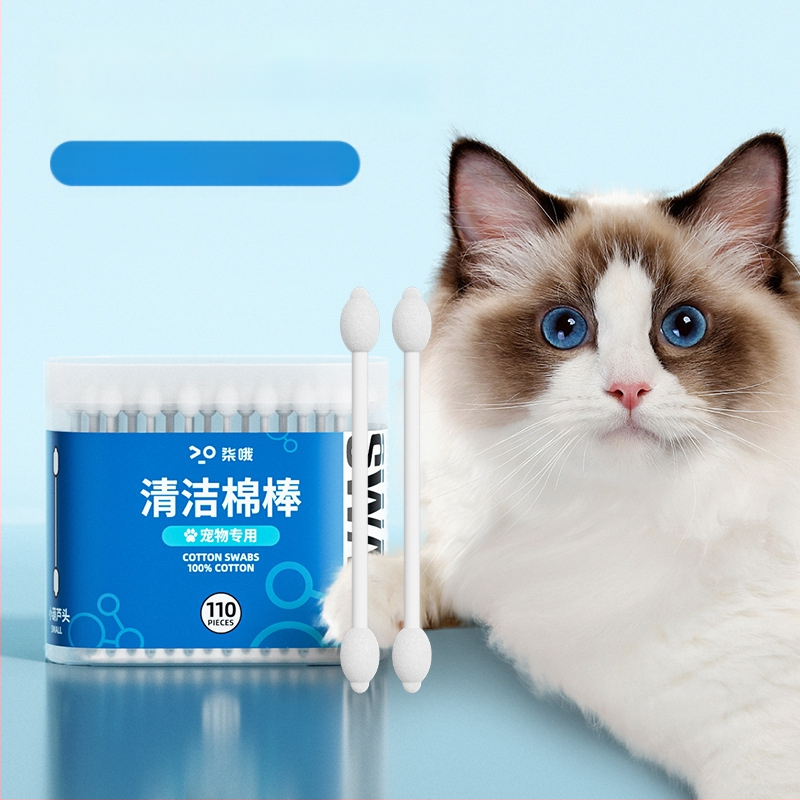 Lemmikloomade kõrvapuhastusvatitups 110 tk koera kõrvavaigu kõrvalõhna eeterliku õli vatitups kassi kõrvapuhastusvedelik kõrvapesuvedelik