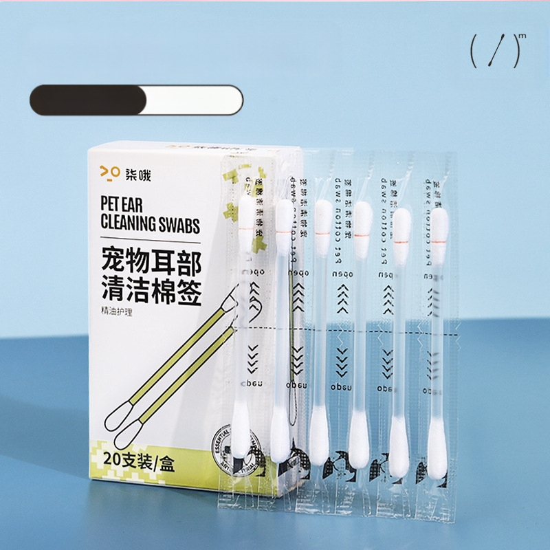 Lemmikloomade kõrvapuhastusvatitups 110 tk koera kõrvavaigu kõrvalõhna eeterliku õli vatitups kassi kõrvapuhastusvedelik kõrvapesuvedelik