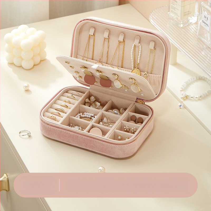 Pārrobežu rotaslietu kastīte samta augstas klases divslāņu lielas ietilpības auskari gredzens kaklarota rotaslietu uzglabāšana roku rotaslietu uzglabāšanas kaste