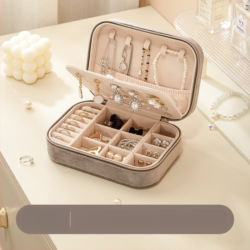 Pārrobežu rotaslietu kastīte samta augstas klases divslāņu lielas ietilpības auskari gredzens kaklarota rotaslietu uzglabāšana roku rotaslietu uzglabāšanas kaste