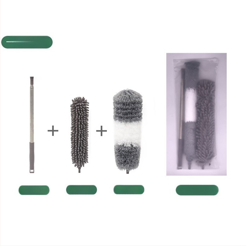 Gamykloje naujas vienpolis dvigalvis mikropluošto prailgintas šenilinis dulkių šepetys luboms valyti