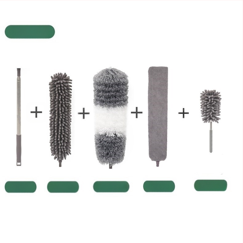 Gamykloje naujas vienpolis dvigalvis mikropluošto prailgintas šenilinis dulkių šepetys luboms valyti