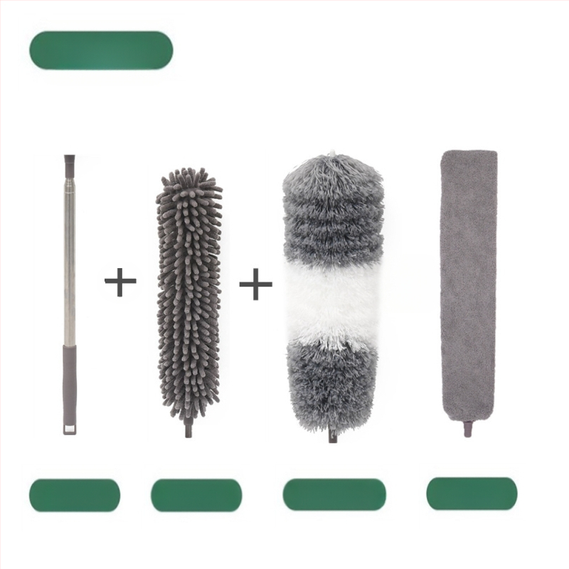 Gamykloje naujas vienpolis dvigalvis mikropluošto prailgintas šenilinis dulkių šepetys luboms valyti