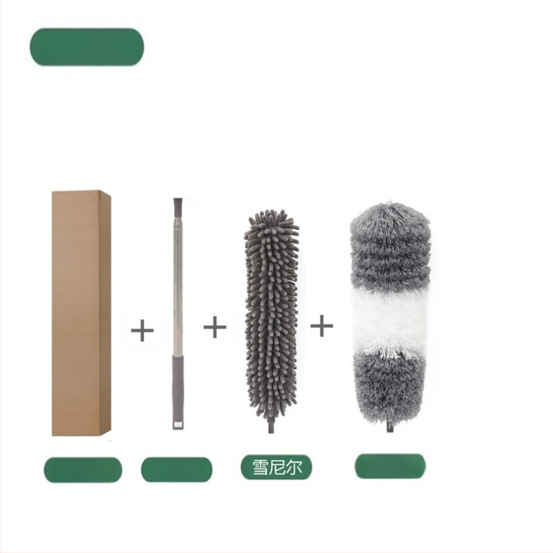 Gamykloje naujas vienpolis dvigalvis mikropluošto prailgintas šenilinis dulkių šepetys luboms valyti