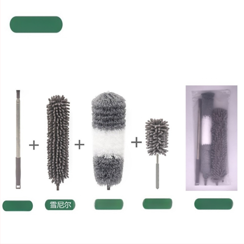 Gamykloje naujas vienpolis dvigalvis mikropluošto prailgintas šenilinis dulkių šepetys luboms valyti