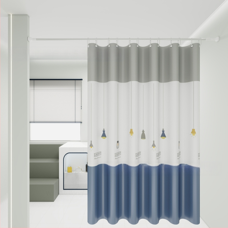 Dušikardin, spetsiaalne vannitoa vaheseina kardin vannitoa jaoks, augustamisvaba, lihtne paigaldada, veekindel, hallituskindel, privaatsuse kaitse