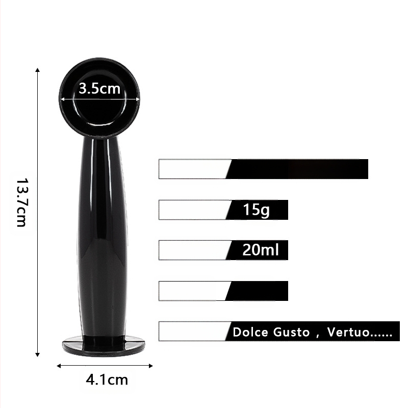 Tinka „Nestlé“ kavos kapsulių aparatui, galima perdirbti kavą, 20 ml dvigubos paskirties kavos miltelių šaukštelis su ilgu rankena.