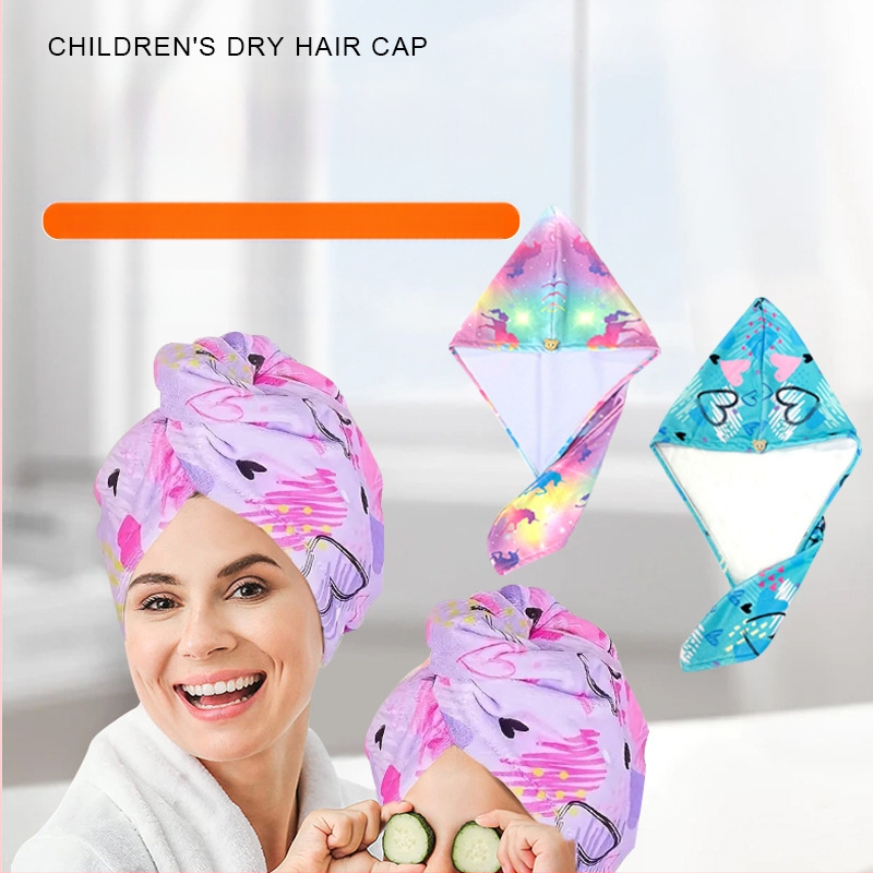 Vaikiška plaukų džiovinimo kepuraitė, sustorinta, vandenį sugerianti, greitai džiūstanti, minkšta plaukų džiovinimo rankšluostis, mikropluošto turbanas, miela kūdikio sutiktuvių kepuraitė