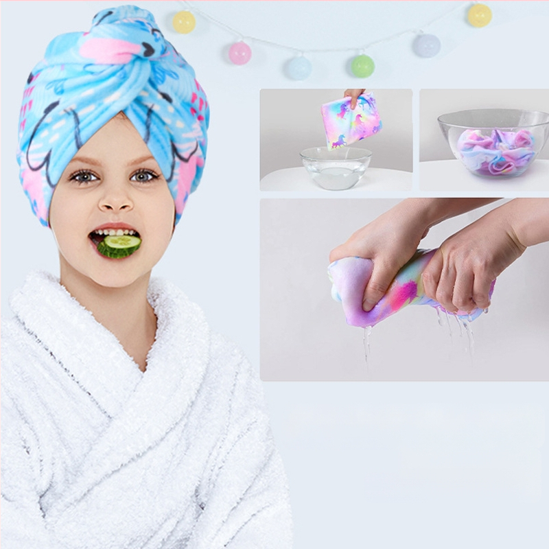 Vaikiška plaukų džiovinimo kepuraitė, sustorinta, vandenį sugerianti, greitai džiūstanti, minkšta plaukų džiovinimo rankšluostis, mikropluošto turbanas, miela kūdikio sutiktuvių kepuraitė