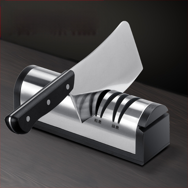 Hulgimüük laadimisega roostevabast terasest Whetstone täisterasest noateritaja käärid köögitööriistad automaatne USB noaveski