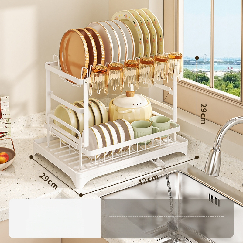 Köögi äravoolurest, kausside ja nõude riiul, kausside ja nõude hoiuriiul, majapidamistarvete kausside ja söögipulkade riiul, nugade ja kahvlite hoiuriiul, lauapealne kuivatuskausside riiul