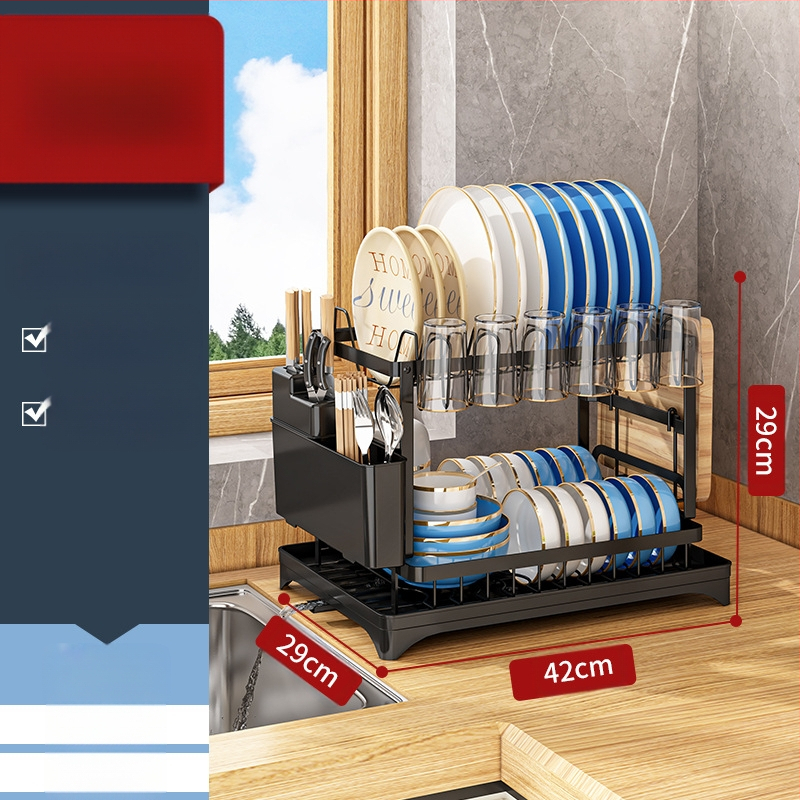 Köögi äravoolurest, kausside ja nõude riiul, kausside ja nõude hoiuriiul, majapidamistarvete kausside ja söögipulkade riiul, nugade ja kahvlite hoiuriiul, lauapealne kuivatuskausside riiul