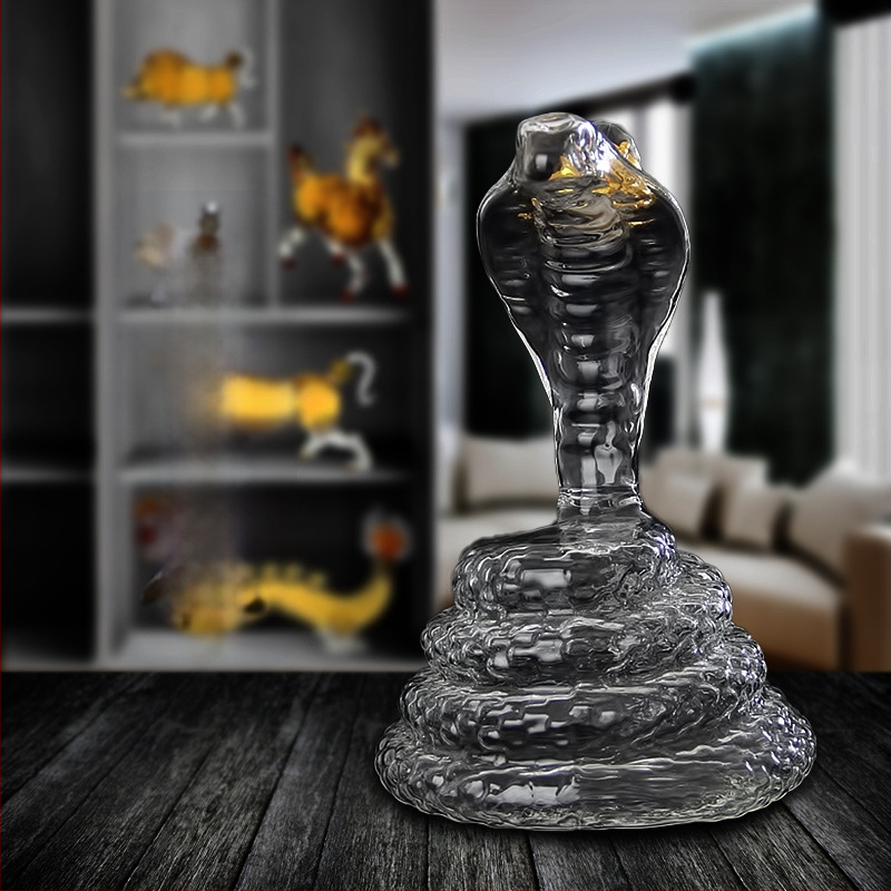 Dvylikos zodiako gyvatės formos aukšto borosilikatinio stiklo amatų vyno butelis, gyvūnų alkoholio butelis, tuščias vyno butelis, raudono vyno butelis, zodiako vyno butelis