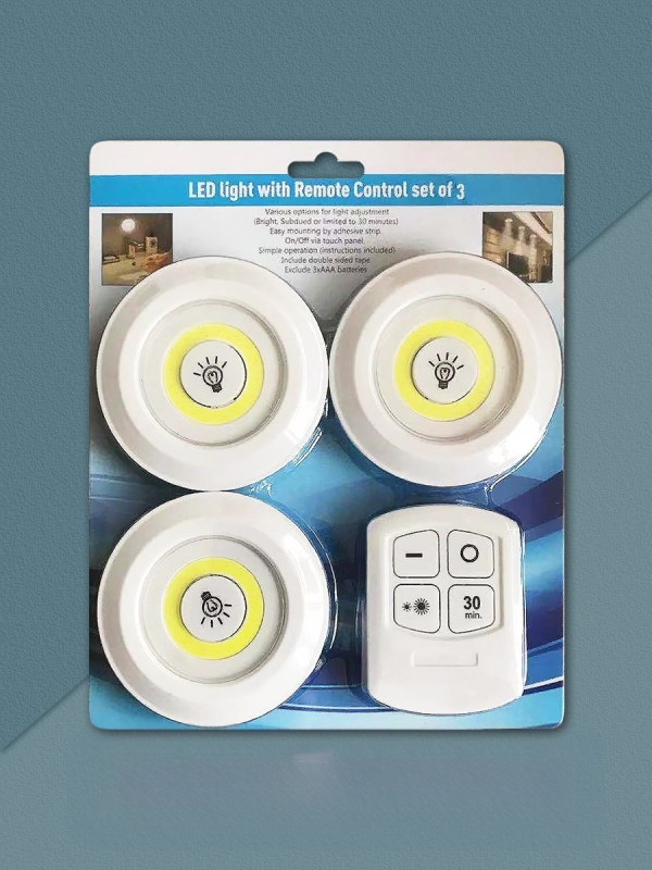 Juhtmevaba puldiga öölamp LED-loominguline minivalgusti majapidamiskapi valgusti üks lohistamine kolm avariivalgustit