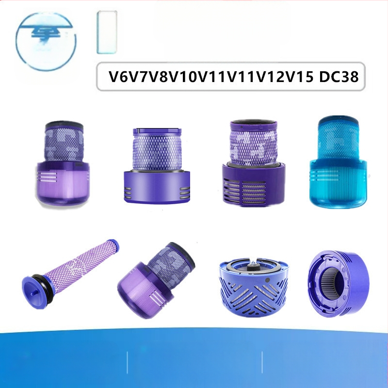 Piemērots Dyson putekļsūcēju piederumiem V6V7V8V10V11V11V12V15 DC38 priekšējā un aizmugurējā filtra elementa filtra sietam