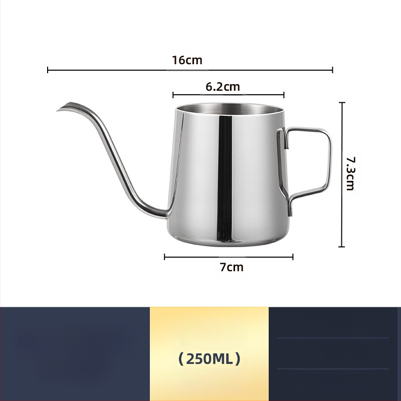 Nerūdijančio plieno kavos virimo aparatas, mini kavos virimo aparatas, juodas teflono plonas kavos virimo aparatas