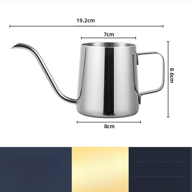 Nerūdijančio plieno kavos virimo aparatas, mini kavos virimo aparatas, juodas teflono plonas kavos virimo aparatas