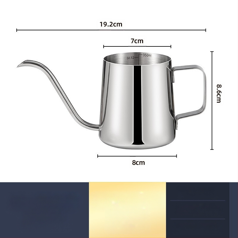 Nerūdijančio plieno kavos virimo aparatas, mini kavos virimo aparatas, juodas teflono plonas kavos virimo aparatas