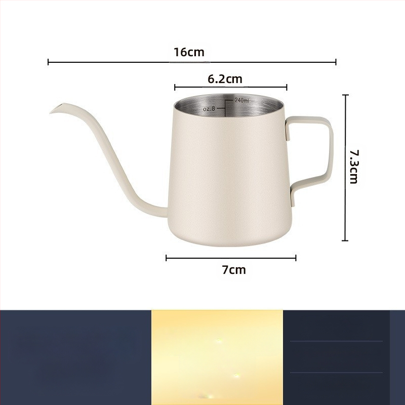 Nerūdijančio plieno kavos virimo aparatas, mini kavos virimo aparatas, juodas teflono plonas kavos virimo aparatas