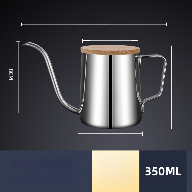 Nerūdijančio plieno kavos virimo aparatas, mini kavos virimo aparatas, juodas teflono plonas kavos virimo aparatas