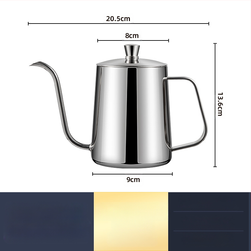 Nerūdijančio plieno kavos virimo aparatas, mini kavos virimo aparatas, juodas teflono plonas kavos virimo aparatas