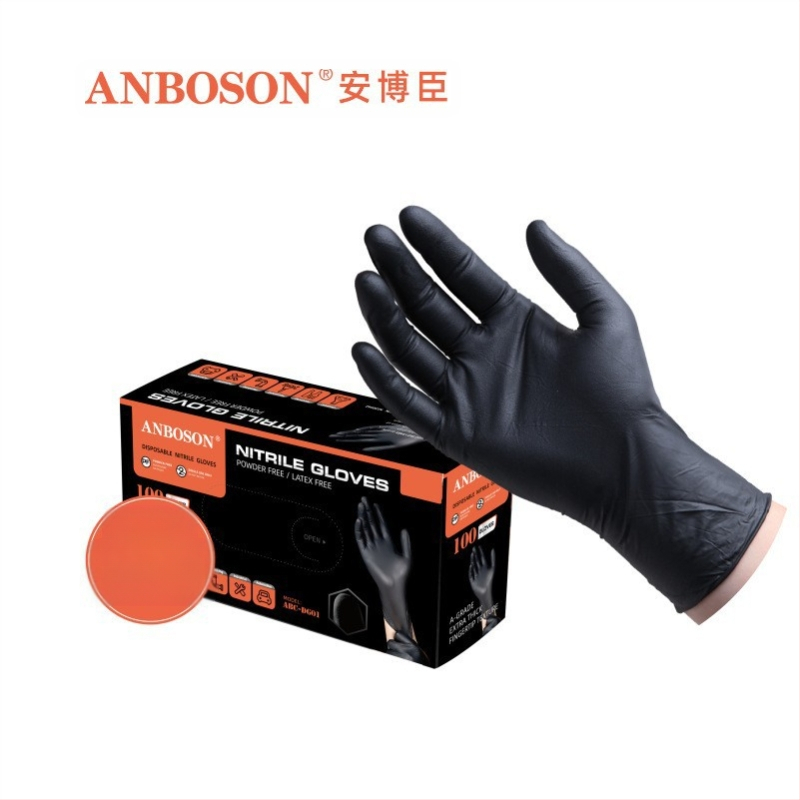 Χονδρικά γάντια Ambochen μιας χρήσης, ανθεκτικά σε τρόφιμα, μπλε νιτριλίου, αγγλικά αδιάβροχα γάντια κουζίνας Ding Qing λαδιού