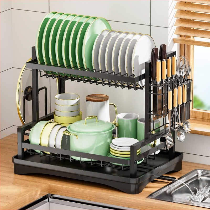 Piiriülene köögikraanikauss Tööpinna kuivatusriiul Nõudekuivatusriiul Kuivatuskorvi riiul Kapp Nuga ja kahvel Lauanõud Nõude hoiustamisriiul