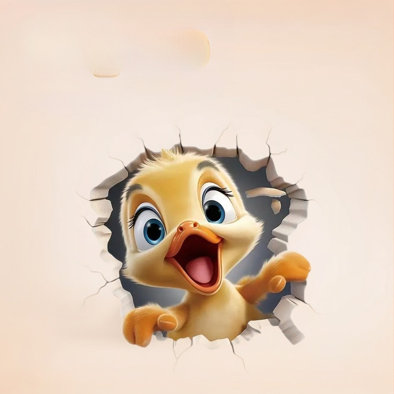 Kūrybingi mieli anties lipdukai tualetui, tarpvalstybiniai sprogimai, sienų lipdukai, fono sienų dekoratyviniai raštai