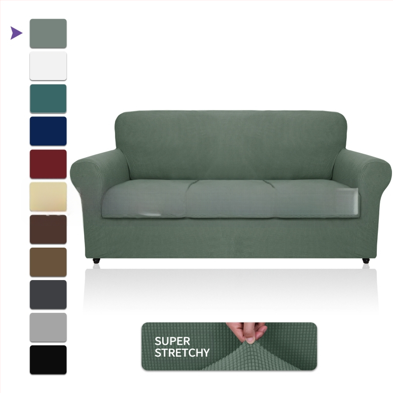 Didmeninė prekyba „Amazon“ vilnos sofos užvalkalu, visa apimančiu elastingu, sustorėjusiu, vientisos spalvos sofos pagalvėlės užvalkalu, „Four Seasons“ audiniu.