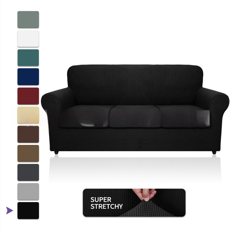 Didmeninė prekyba „Amazon“ vilnos sofos užvalkalu, visa apimančiu elastingu, sustorėjusiu, vientisos spalvos sofos pagalvėlės užvalkalu, „Four Seasons“ audiniu.