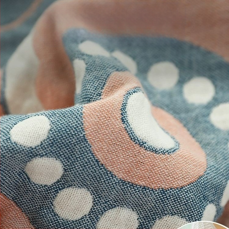 Tarpvalstybinė grynos medvilnės skalbta penkių sluoksnių sustorinta rankšluosčių antklodė iš medvilnės, keturių metų laikų rankšluosčių antklodė, vasarinė antklodė su oro kondicionieriumi