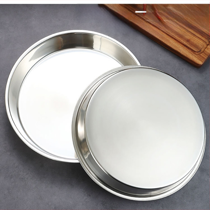 Πιάτο από ανοξείδωτο ατσάλι 316, επίπεδης βάσης, ρηχό πιάτο ατμού, στρογγυλό πιάτο σιδήρου, πυκνωμένο πιάτο