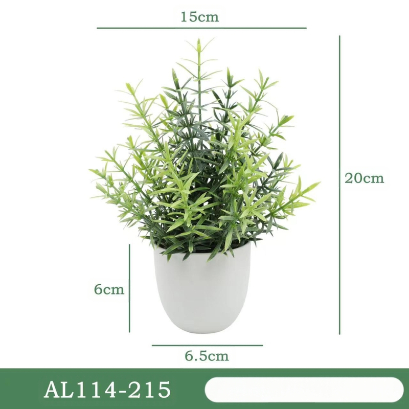 Lan Xinfang mākslīgie podos augi, zaļie augi, mājas darbvirsmas rotājumi, pundurkociņš, plastmasas mākslīgie ziedi