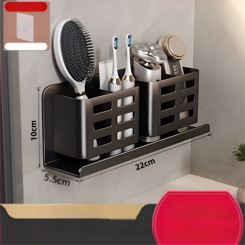Vonios kambario šukų lentynėlė, tualetas be skylių, prie sienos tvirtinamas tualetas, kosmetinis skustuvas, dantų šepetėlis, dantų pastos laikymo cilindras