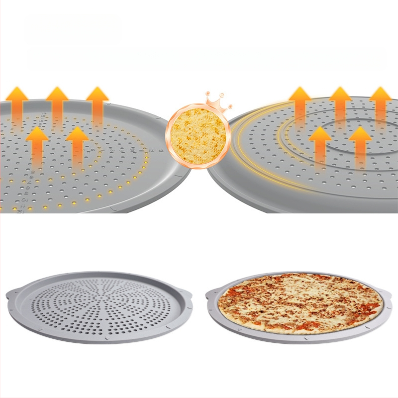 „Amazon“ nelimpantis picos padėklas, atsparus aukštai temperatūrai, lengvai valomas su skylutėmis, maistinio silikono picos padėklas kepimo reikmenims