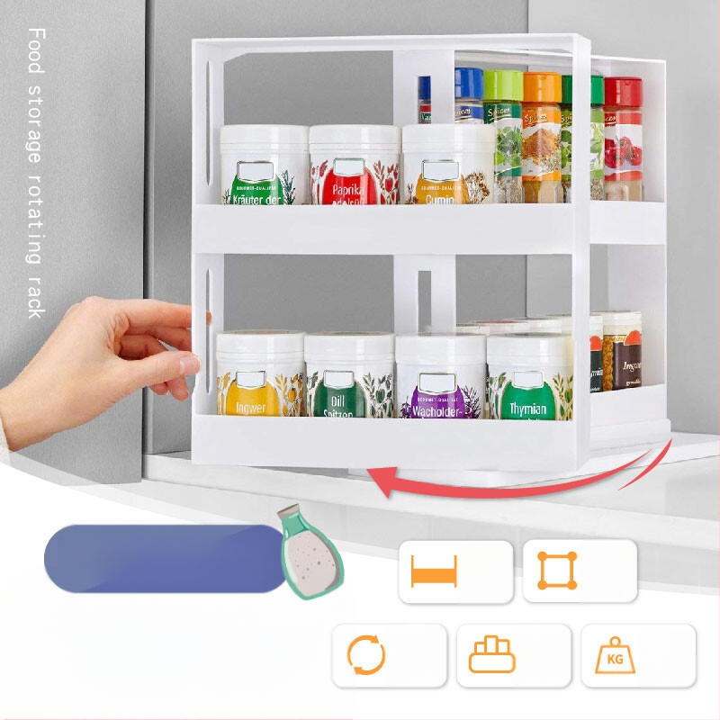 Köögi hoiustamise pöörlev riiul Mitmekihiline hoiustamisriiul Kapp Toidu koostisosade hoiustamisriiul Pööratav pood