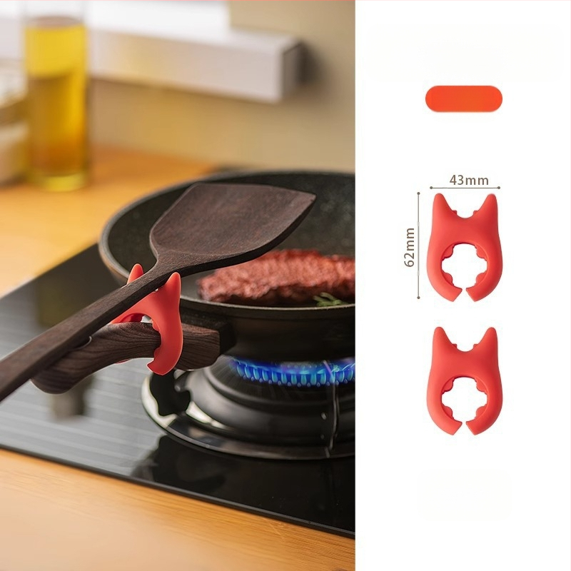 Daržovių kepimo kastuvo laikiklis be smūgių, puodų laikymo lentynėlė su apsauga nuo perpildymo, kastuvo laikiklis „Imp Devil“ kastuvo lentynėlė