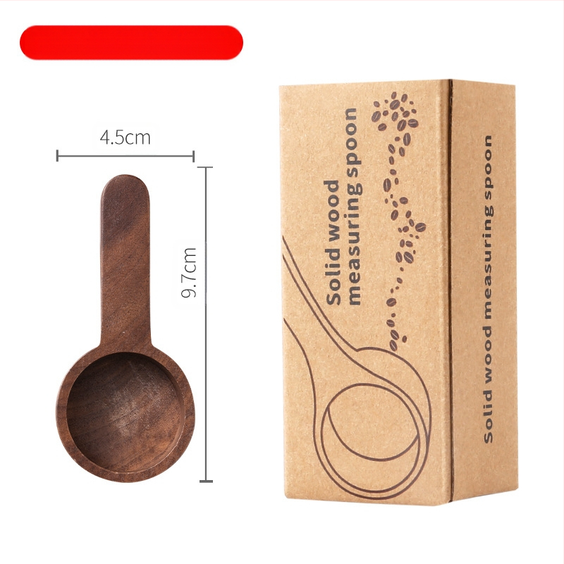 Juodojo riešuto kavos matavimo šaukštas, medžio masyvo matavimo šaukštas, gramas, keli šaukštai, kavos miltelių, pieno miltelių, gramas, svoris, kiekybinis šaukštas, gramas, matavimo šaukštas