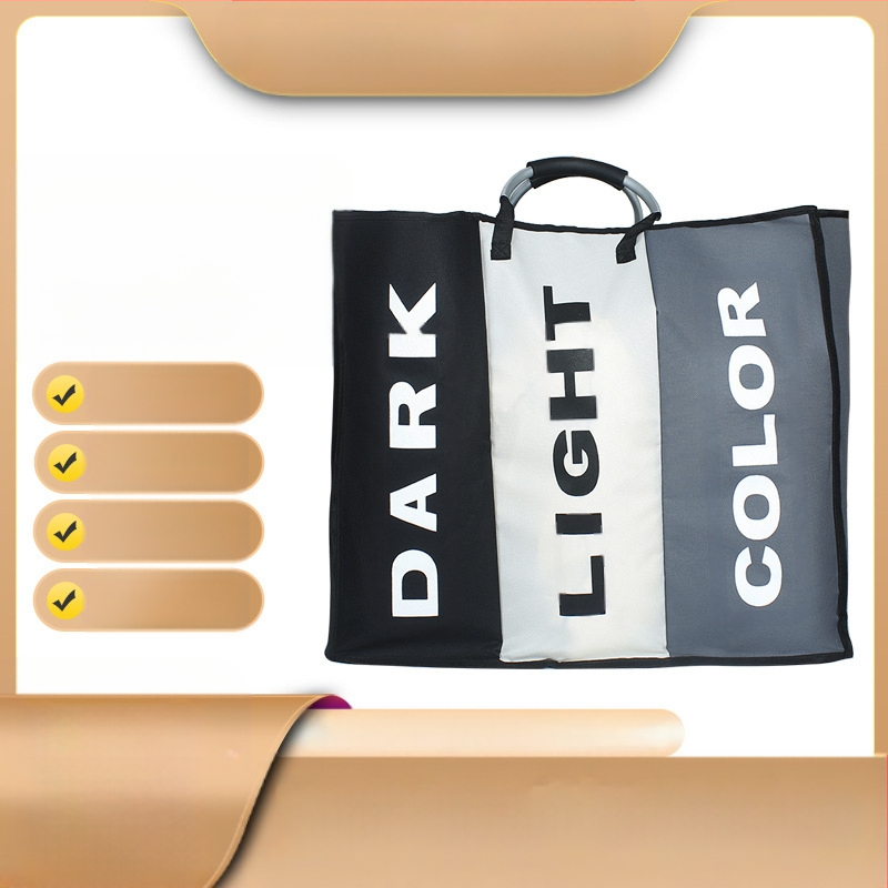 Piiriülene alumiiniumist käepidemega hoiustamiskorv määrdunud riiete korv eemaldatav hoiustamiskorv taaskasutuskorv kodu 3