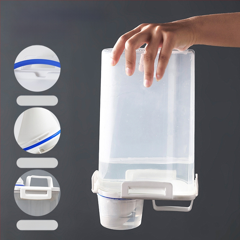 Buitinis skalbimo miltelių laikymo kibiras, didelis, mažas, plastikinis, su dangteliu, sandarus, drėgmei atsparus, šlapių skalbinių skysčio laikymo bakas su nešiojamu žiedu