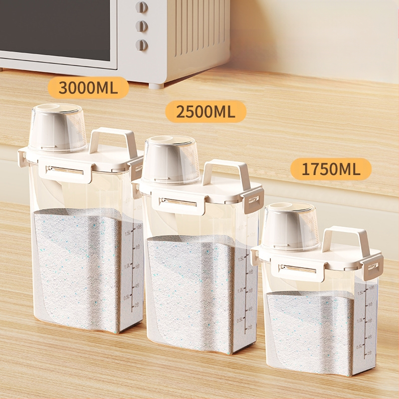 Buitinis skalbimo miltelių laikymo kibiras, didelis, mažas, plastikinis, su dangteliu, sandarus, drėgmei atsparus, šlapių skalbinių skysčio laikymo bakas su nešiojamu žiedu