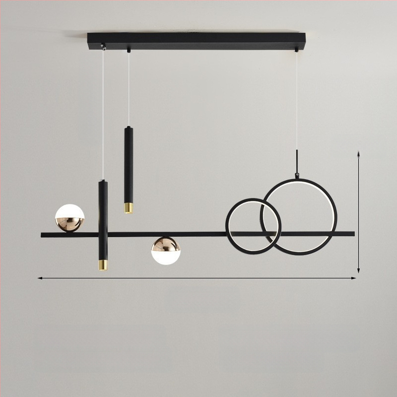 Piiriülene Põhjala lühter, kerge luksus, moodne ja lihtne, disainer-söögituba, kohvik, restoran, baarilett, söögilaud, nutikas juhtimine