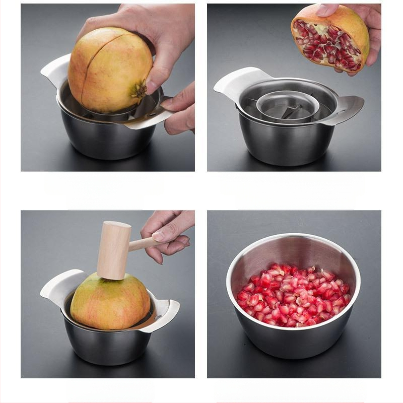 Lupiamas granatų artefaktas iš nerūdijančio plieno granatų vaisių atidarytuvas granatų įrankiai granatų sėklų šalinimas mėsa beldimo muzika