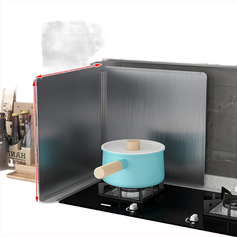 Roostevabast terasest õli deflektorplaat köögis toiduõli pritsmete deflektor gaasipliit kõrge temperatuurikindel paksendatud pliidikupu soojusisolatsioon shengguang