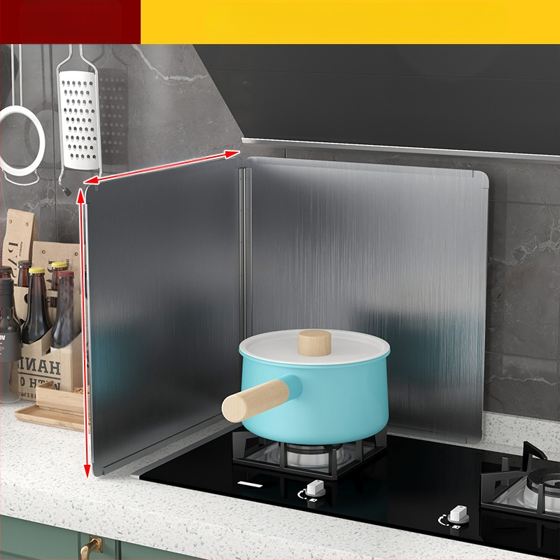 Roostevabast terasest õli deflektorplaat köögis toiduõli pritsmete deflektor gaasipliit kõrge temperatuurikindel paksendatud pliidikupu soojusisolatsioon shengguang