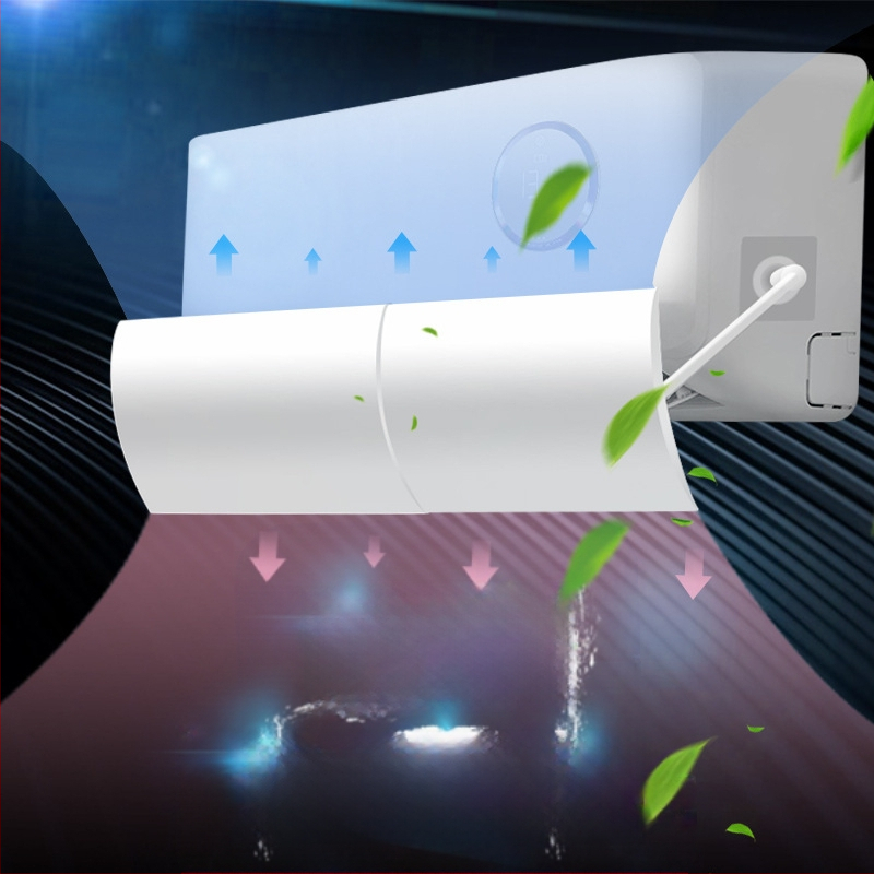 Oro kondicionieriaus vėjo deflektorius universalus mėnulio oro kondicionieriaus vėjo skydas buitinis sieninis oro kondicionierius be montavimo, vėjo deflektorius, apsaugantis nuo tiesioginio pūtimo