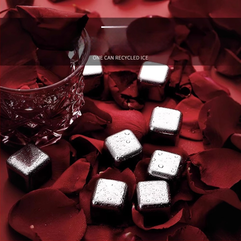 304 roostevabast terasest jää, kiirkülmutatud raudjää, tera suvine jahutav jää, koks, viski, taaskasutatavad jäähokipallid